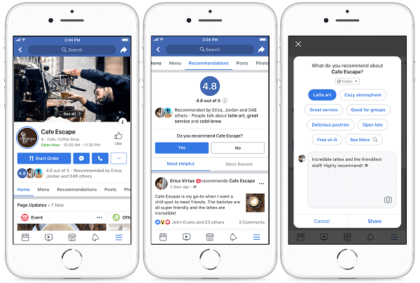 Facebook na své platformě přepracoval stránky více než 80 milionů podniků, aby usnadnil lidem interakci s místními podniky a hledání toho, co nejvíce potřebují.