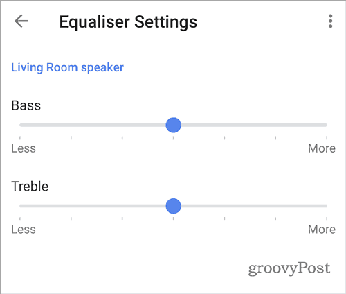 Sada ekvalizéru zvuku Google Home eq