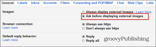 Jak zakázat automatické načítání obrázků v Gmailu