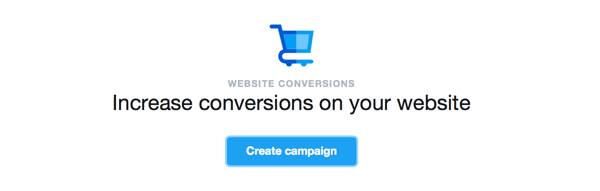 vytvořit twitterovou webovou konverzi reklamy