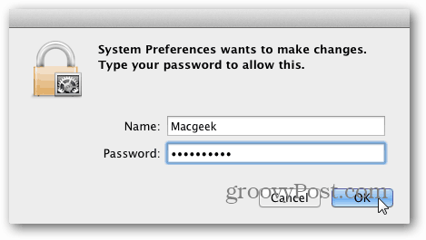 systémové heslo systému Mac