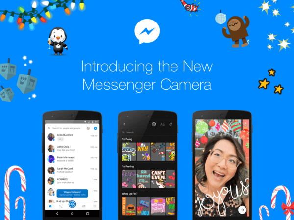 Facebook oznámil celosvětové uvedení nové výkonné nativní kamery v Messengeru.