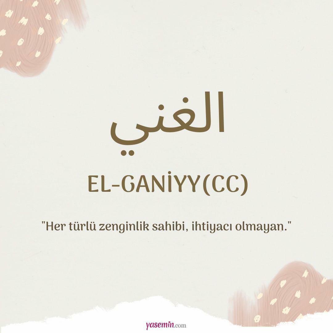 Co znamená Al-Ganiyy (c.c)?