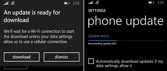 Aktualizace společnosti Microsoft pro Windows Phone 8.1Preview