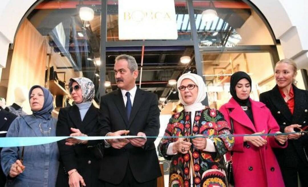 Emine Erdoğan přestřihla pásku obchodu ‚Bohça‘ v Galataport Istanbul