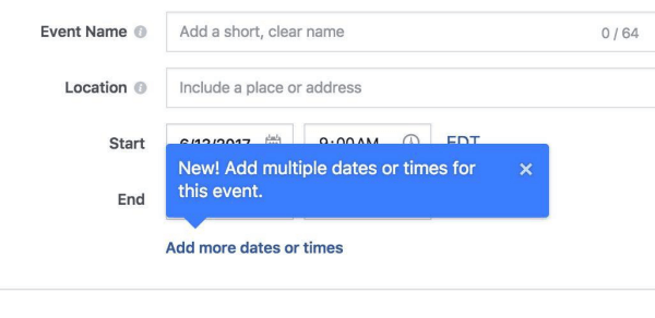 Facebook nyní umožňuje organizátorům přidávat vícekrát a data k událostem na Facebooku.