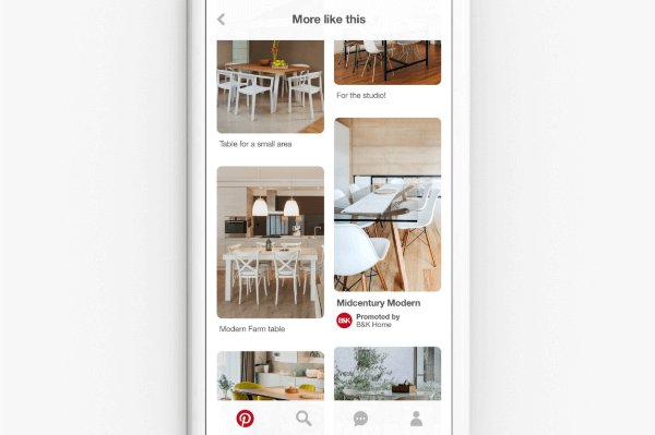 Pinterest začíná používat svoji technologii vizuálního vyhledávání a nástroje pro zjišťování základny reklamního obsahu.