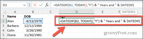 Excel roky a měsíce vzorec