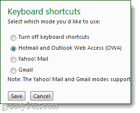 používat klávesové zkratky hotmail nebo yahoo nebo gmail