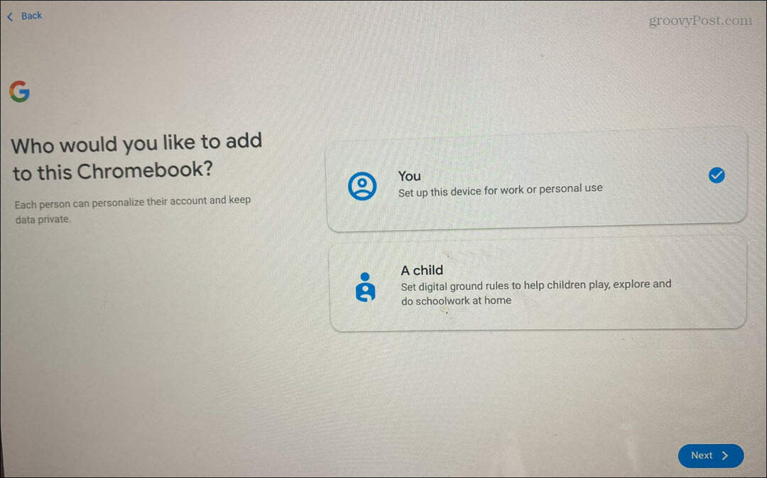 Přidejte uživatele do Chromebooku