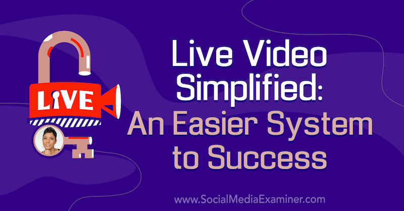 Live Video Simplified: Easier System to Success featuring insights from Tanya Smith on the Social Media Marketing Podcast.