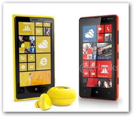 evleaks Lumia 820 Lumia 920 vpředu