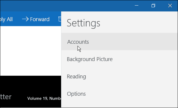 Účty e-mailové aplikace systému Windows 10