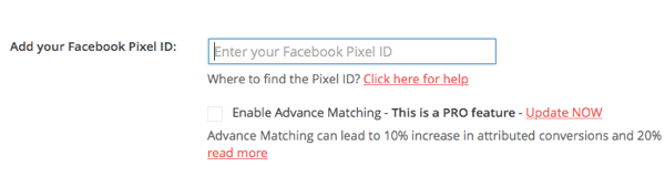 Vložte své ID pixelu z Facebooku do pluginu PixelYourSite.
