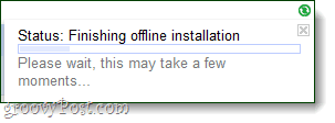 dokončení instalace offline gmailu