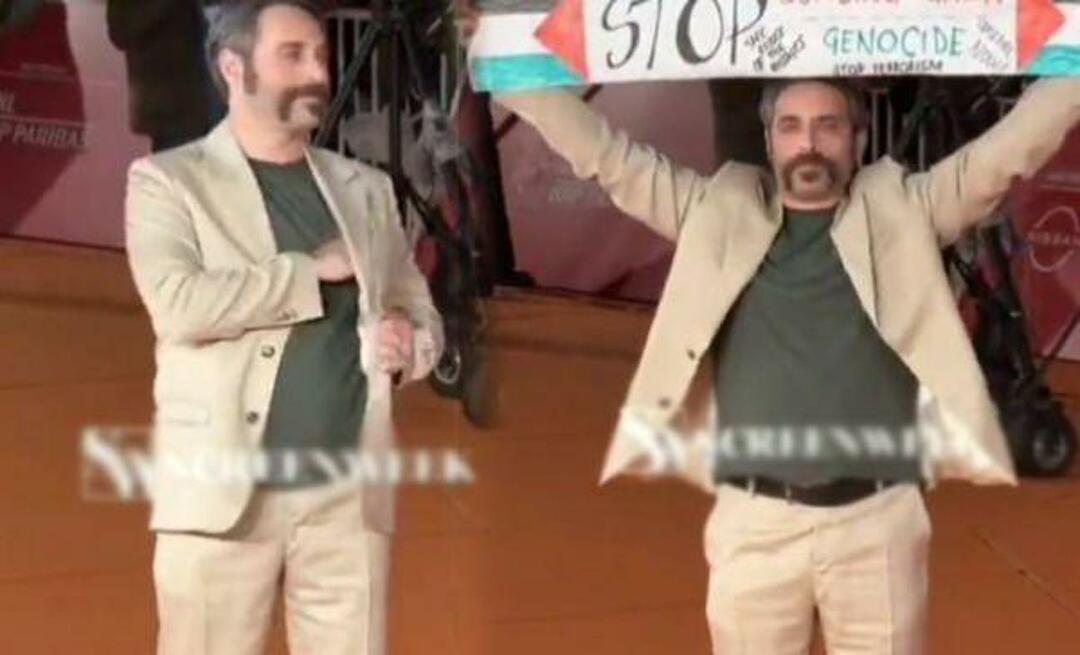 Chvályhodný krok od italského herce! Na filmovém festivalu otevřel transparent na podporu Palestinců