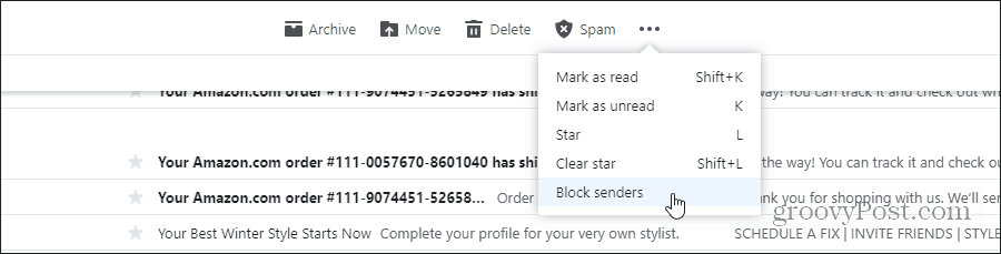 blokovat odesílatele v yahoo mail