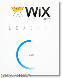 načítání webových stránek wix flash může chvíli trvat