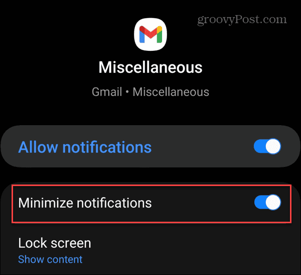 Minimalizujte oznámení na stavovém řádku systému Android