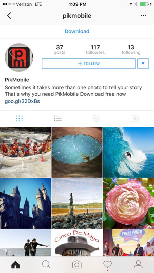 instagram výzva k akci