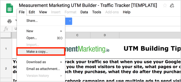 Otevřete UTM Builder a poté vyberte Soubor> Vytvořit kopii a vytvořte vlastní kopii.