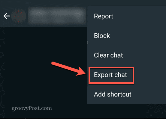 Whatsapp export chat