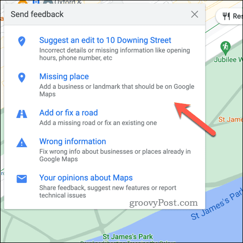 Poskytněte zpětnou vazbu k Mapám Google