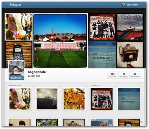 Instagram nyní nabízí uživatelské profily online