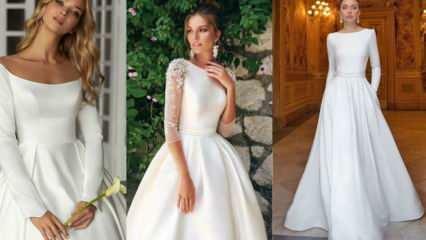 Jaké jsou nejpopulárnější prosté svatební šaty pro rok 2021? Nejkrásnější jednoduché svatební šaty