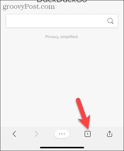 Klepněte na ikonu karty v Edge pro iOS
