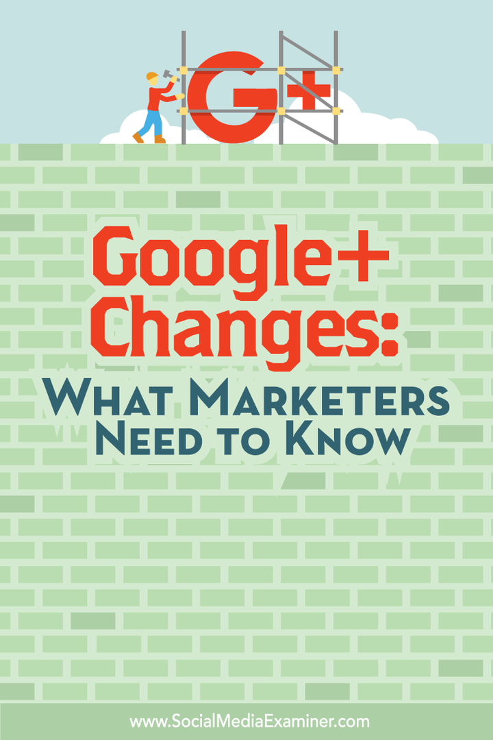 co marketingoví pracovníci potřebují vědět o změnách v google +