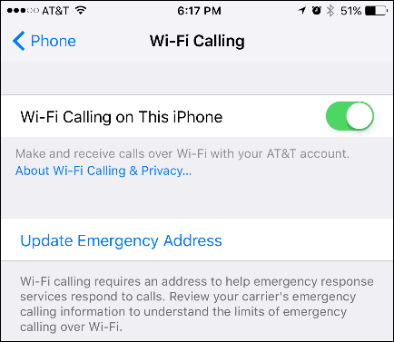 Povolte Wi-Fi volání na iPhone