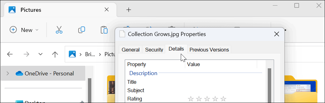 Přidání značek do souborů v systému Windows 11