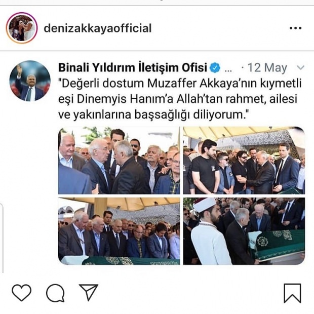 Sdílení Binali Yıldırım z Deniz Akkaya!