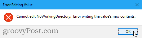 Chyba v registru systému Windows nelze upravit