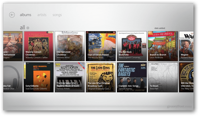 Windows 8: Zune Pass Live Live v aplikaci Music Metro App