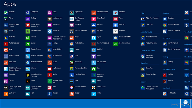Jak zobrazit a spravovat všechny programy a aplikace Windows 8