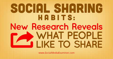 výzkum sociálního sdílení