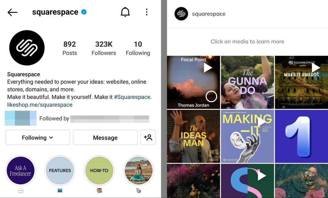 instagram-bio-squarespace-příběh-zvýraznění-příklad