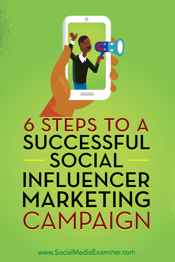 6 kroků k úspěšné marketingové kampani sociálních vlivů Juliet Carnoy na zkoušce na sociálních médiích.