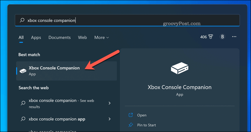 Otevřete doprovodnou aplikaci Xbox v systému Windows 11