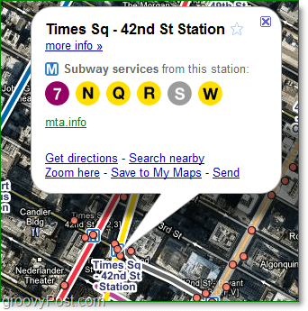 google maps vám dokonce řeknou, jaké služby jsou k dispozici na každé stanici