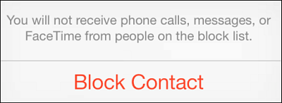 Blokovat volající iOS 7