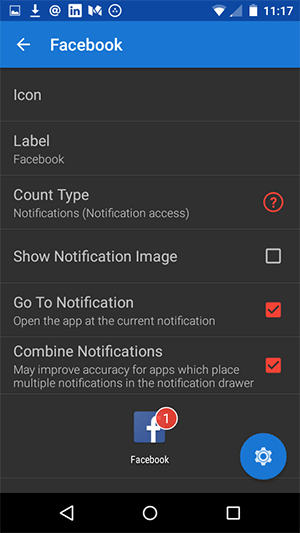 nastavení aplikace Android notifyer pro každou sociální síť