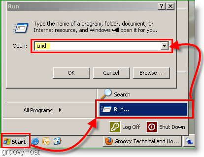 Spusťte okno příkazového řádku systému Windows