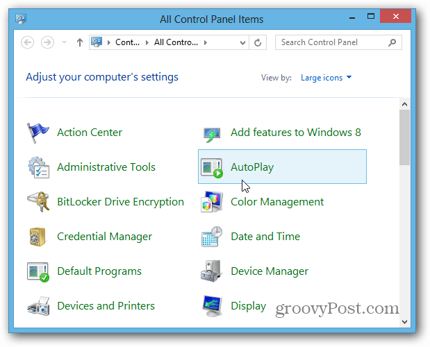Automatické přehrávání plochy Windows 8