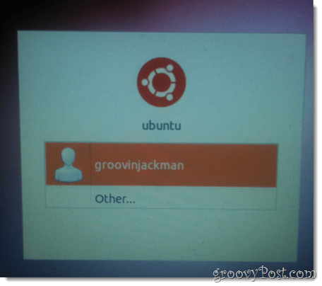 zvolte nového uživatele Ubuntu
