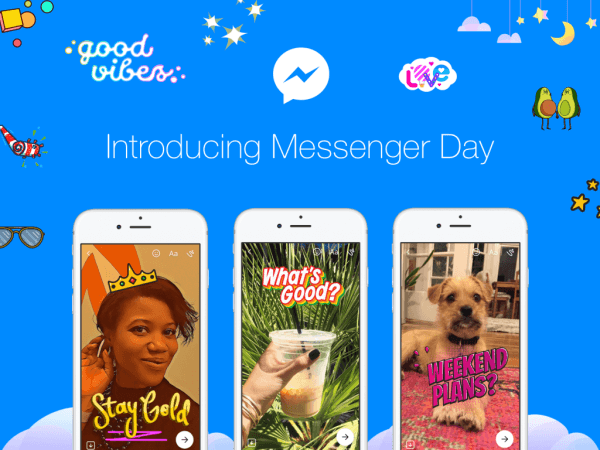 Facebook zahájil Den Messenger, nový způsob, jak mohou uživatelé sdílet fotografie a videa v samostatné aplikaci Messenger.