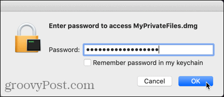 Zadejte heslo pro otevření souboru obrazu disku