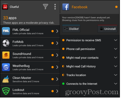 Clueful určuje úroveň soukromí vašeho Androidu